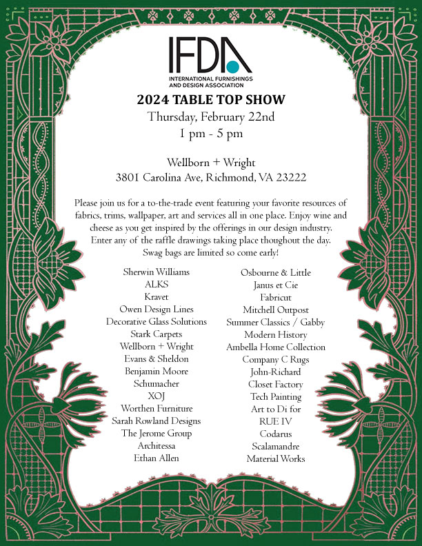 IFDA Richmond Table Top Show International Furnishings and Design